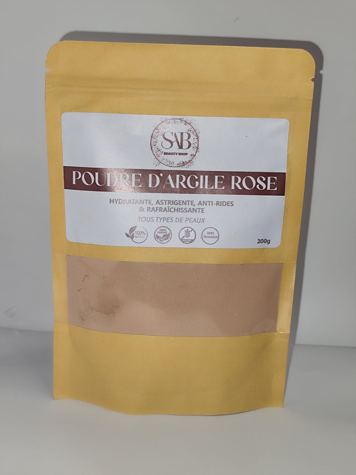 Poudre d'argile Rose Naturelle - Soin Visage Apaisant & Eclat- 200g