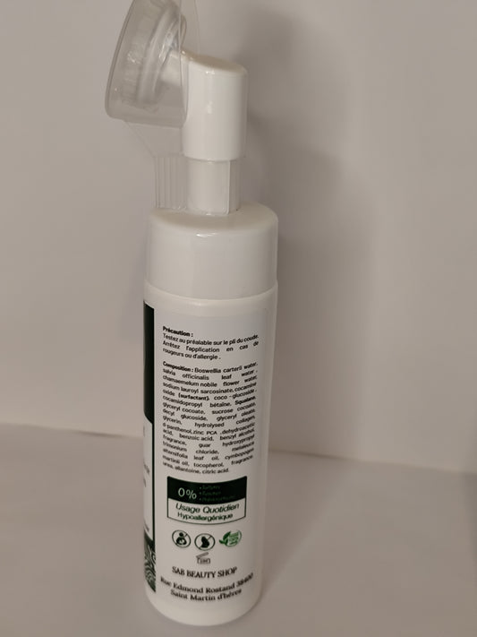 Mousse nettoyante purifiante à l'encens d'oliban