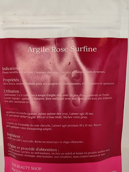 Poudre d'argile Rose Naturelle - Soin Visage Apaisant & Eclat- 200g
